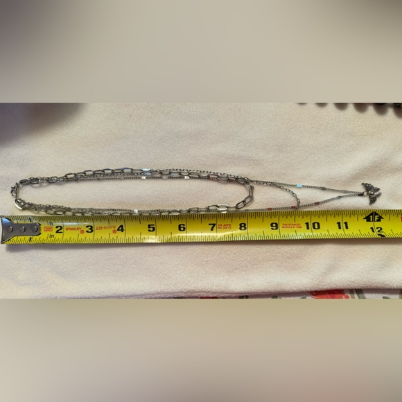 Filigree Butterfly 3 strand NECKLACE VINTAGE - Picture 7 of 7